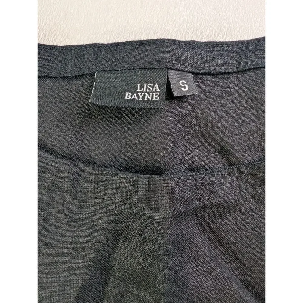 Lisa Bayne Linen Color-blocked Top Size Small - Picture 3 of 9